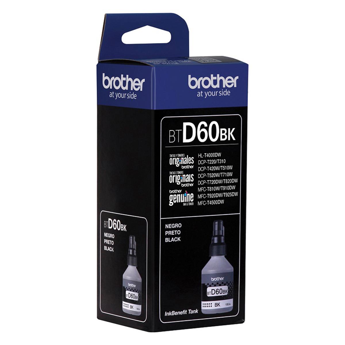 Tinta Impresora Brother Btd60bk Negra 108 Ml
